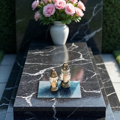 Base para velas de cemitério Gotas de água