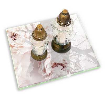 Base para velas de cemitério Peônias pastéis