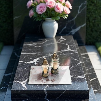 Base para velas de cemitério Peônias pastéis