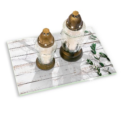 Base para velas de cemitério Tábuas e folhas velhas