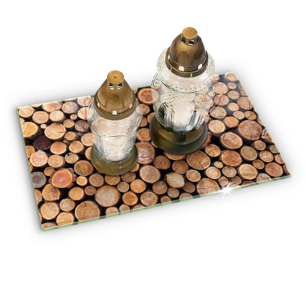 Base para velas de cemitério Troncos de árvores