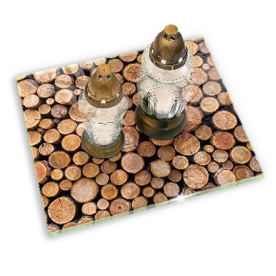 Base para velas de cemitério Troncos de árvores