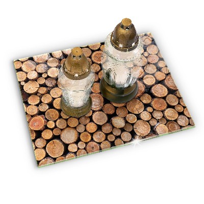 Base para velas de cemitério Troncos de árvores