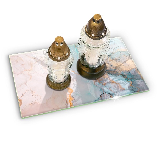 Base para velas de cemitério Mármore abstrato