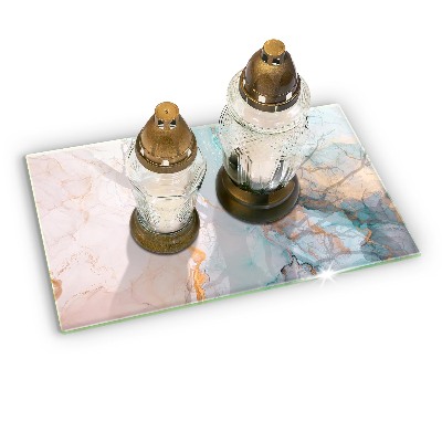 Base para velas de cemitério Mármore abstrato