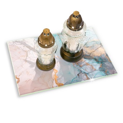 Base para velas de cemitério Mármore abstrato