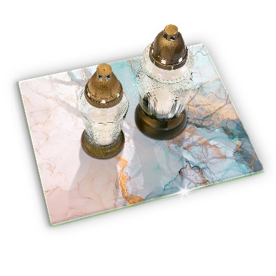 Base para velas de cemitério Mármore abstrato