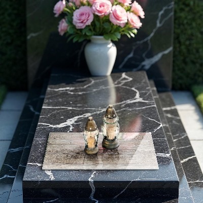 Base para velas de cemitério Tábuas de madeira