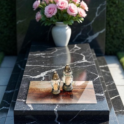 Base para velas de cemitério Textura de placa de madeira