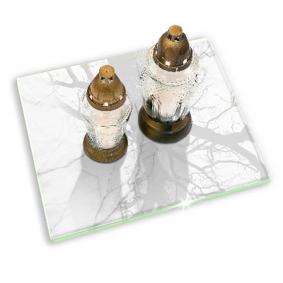 Base para velas de cemitério Fundo de pedra de mármore