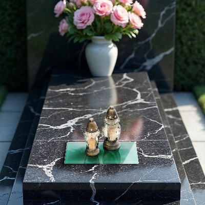 Base para velas de cemitério Cor verde