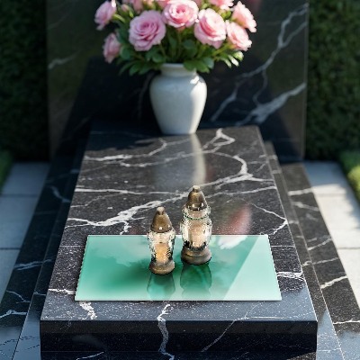 Base para velas de cemitério Cor verde