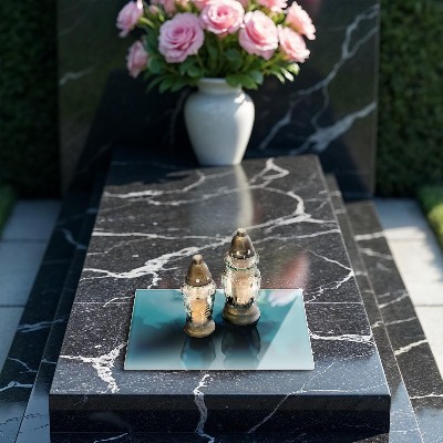 Base para velas de cemitério Cor turquesa