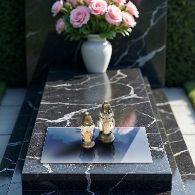 Base para velas de cemitério Cor azul