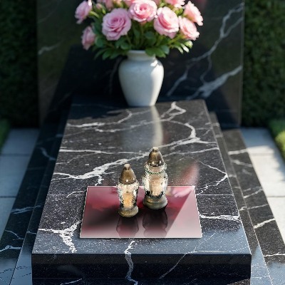 Base para velas de cemitério Cor bordô