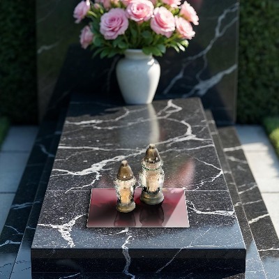 Base para velas de cemitério Cor bordô