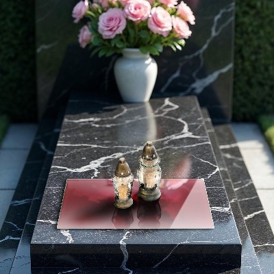 Base para velas de cemitério Cor vermelha