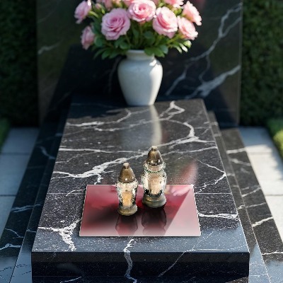 Base para velas de cemitério Cor vermelha