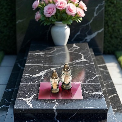 Base para velas de cemitério Cor rosa