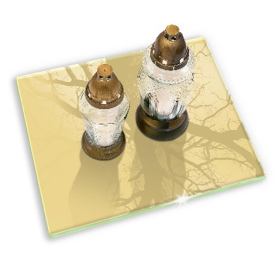 Base para velas de cemitério Cor amarela