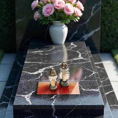 Base para velas de cemitério Cor laranja