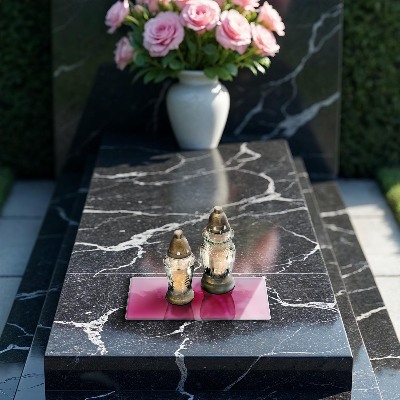 Base para velas de cemitério Cor rosa