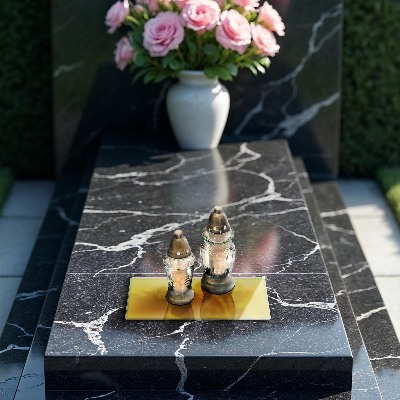 Base para velas de cemitério Cor amarela