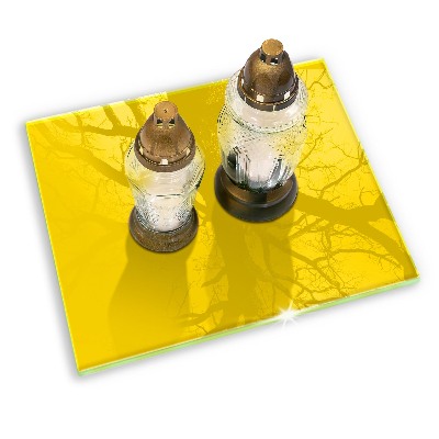 Base para velas de cemitério Cor amarela