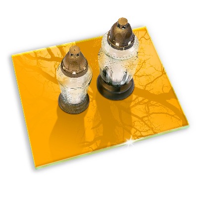 Base para velas de cemitério Cor amarelo escuro