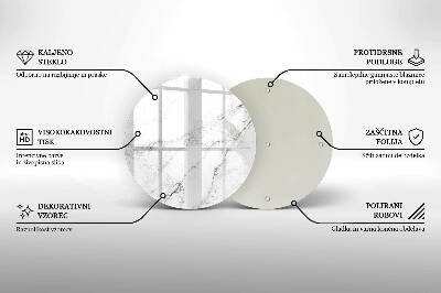 Base para velas de cemitério redondas Textura de mármore elegante