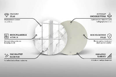 Base para velas de cemitério redondas Textura de mármore elegante