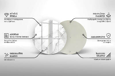 Base para velas de cemitério redondas Textura de mármore elegante
