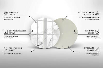 Base para velas de cemitério redondas Textura de mármore elegante