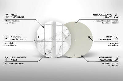 Base para velas de cemitério redondas Textura de mármore elegante