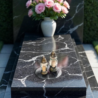 Base para velas de cemitério redondas Fundo de textura de concreto