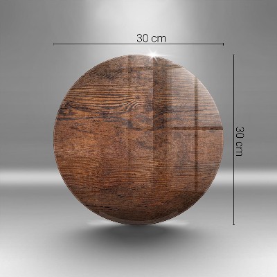 Base para velas de cemitério redondas Placa de madeira escura