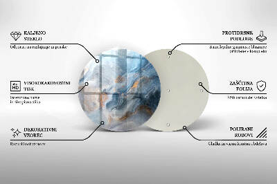 Base para velas de cemitério redondas Textura de mármore