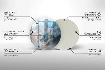 Base para velas de cemitério redondas Textura de mármore