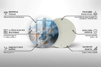Base para velas de cemitério redondas Textura de mármore