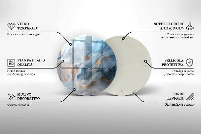Base para velas de cemitério redondas Textura de mármore
