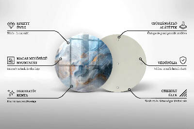 Base para velas de cemitério redondas Textura de mármore