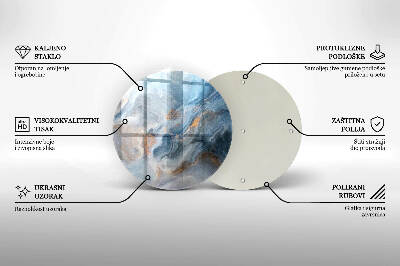 Base para velas de cemitério redondas Textura de mármore