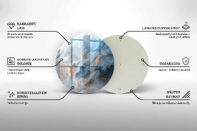 Base para velas de cemitério redondas Textura de mármore