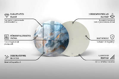 Base para velas de cemitério redondas Textura de mármore