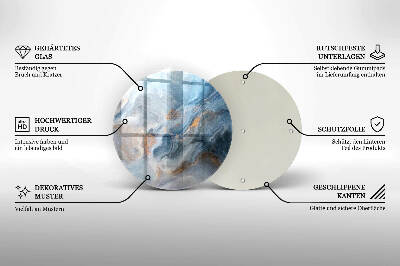 Base para velas de cemitério redondas Textura de mármore