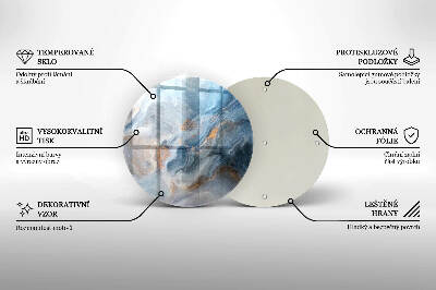 Base para velas de cemitério redondas Textura de mármore