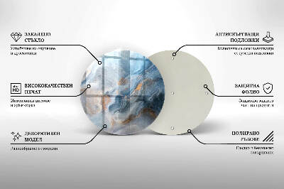 Base para velas de cemitério redondas Textura de mármore