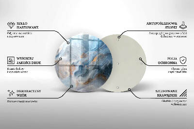 Base para velas de cemitério redondas Textura de mármore
