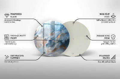 Base para velas de cemitério redondas Textura de mármore
