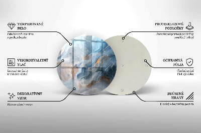 Base para velas de cemitério redondas Textura de mármore